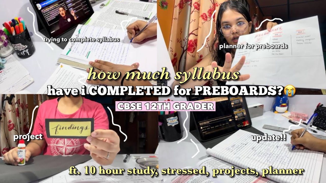 how much *SYLLABUS* is done for *PREBOARDS*😭10 hour study vlog, aesthetic study, amy&rsquo;s frame, honest
