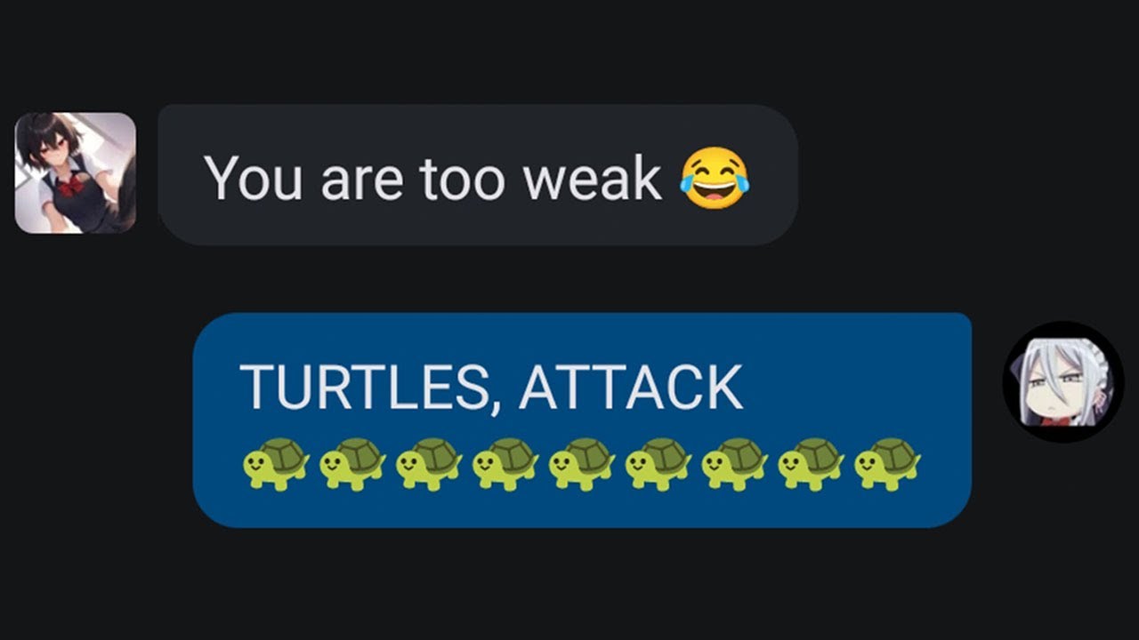 Character ai ... but I bullied Alice the Bully (with turtles 🐢)