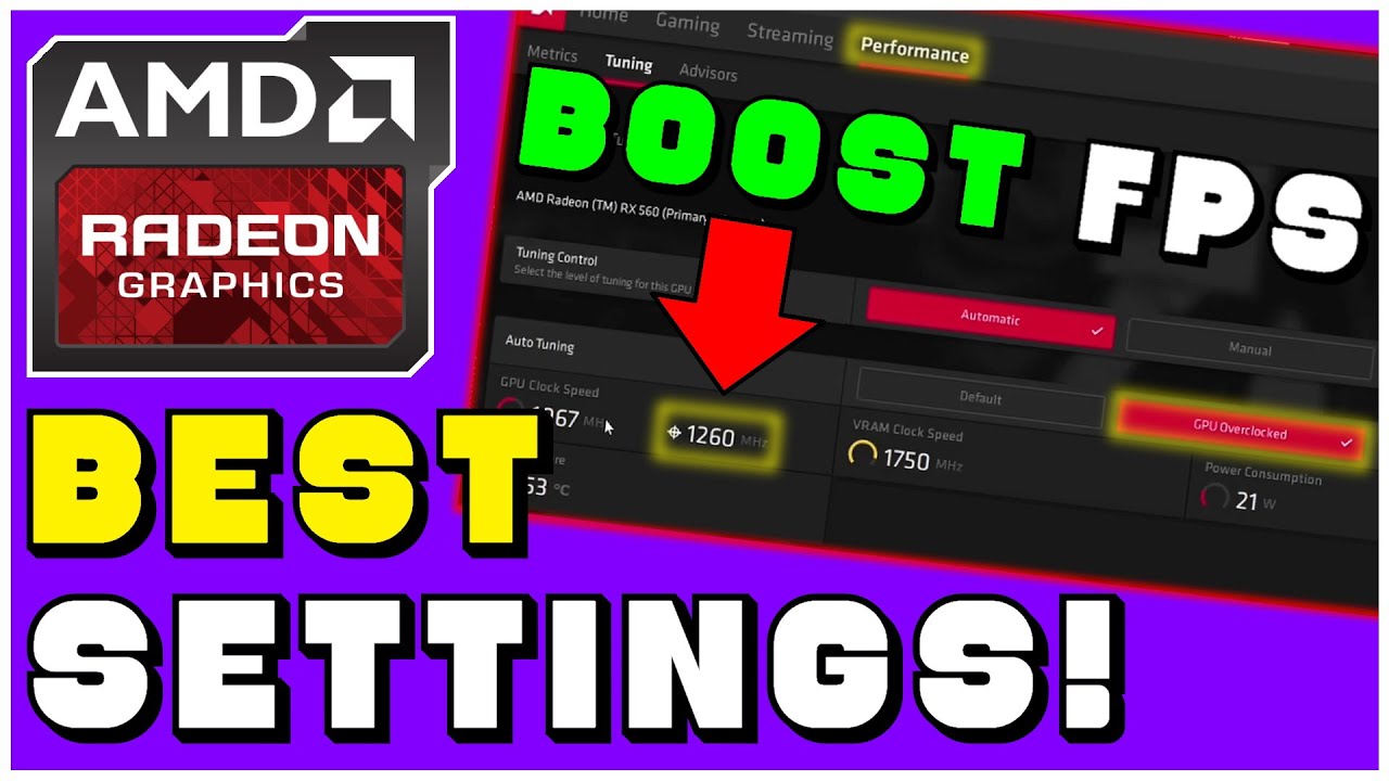 *NEW* BEST AMD GRAPHICS CARD SETTINGS | BOOST FPS & INCREASE PERFORMANCE