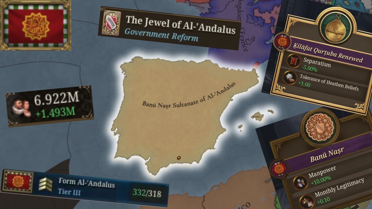 I RESTORED AL-ANDALUS By 1426 As GRANADA In The EU5 1.4 Open Beta