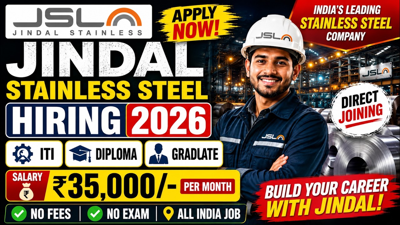 Jindal Steel Recruitment 2026 | Jindal Steel New Vacancy 2026 | Jindal Steel भर्ती 2026 | JSW Steel