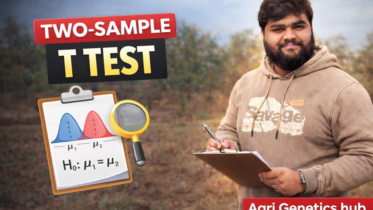 Two Sample t-test || Fisher test || Question in  Solve in Explain Easy To Way | Agri Genetics hub 