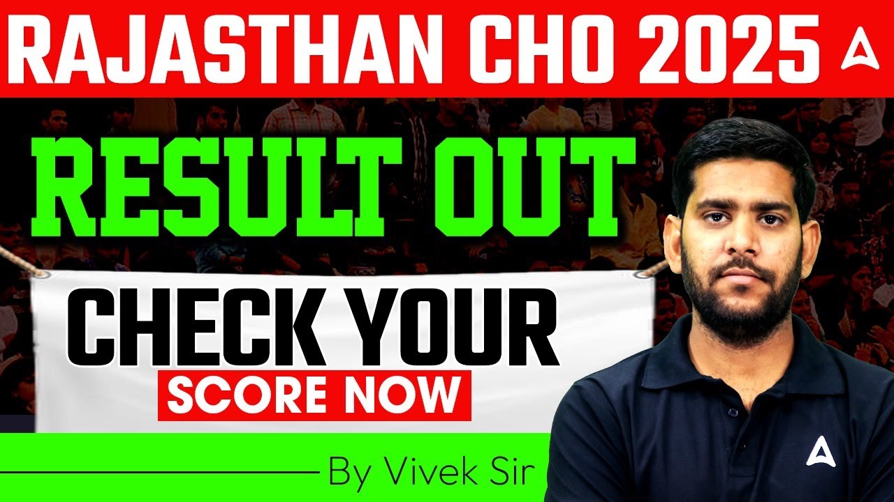 Rajasthan CHO Result 2025 Out | How to Check Rajasthan CHO Result | Rajasthan CHO Cut Off 2025 #CHO