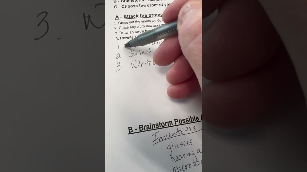 Brainstorm Writing Prompt #2