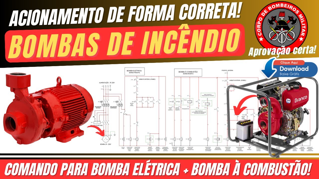 BOMBAS DE INCÊNDIO - ELÉTRICA e COMBUSTÃO #AULA 06