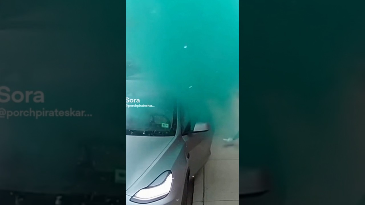 Porch pirate gets painted karma💥😳