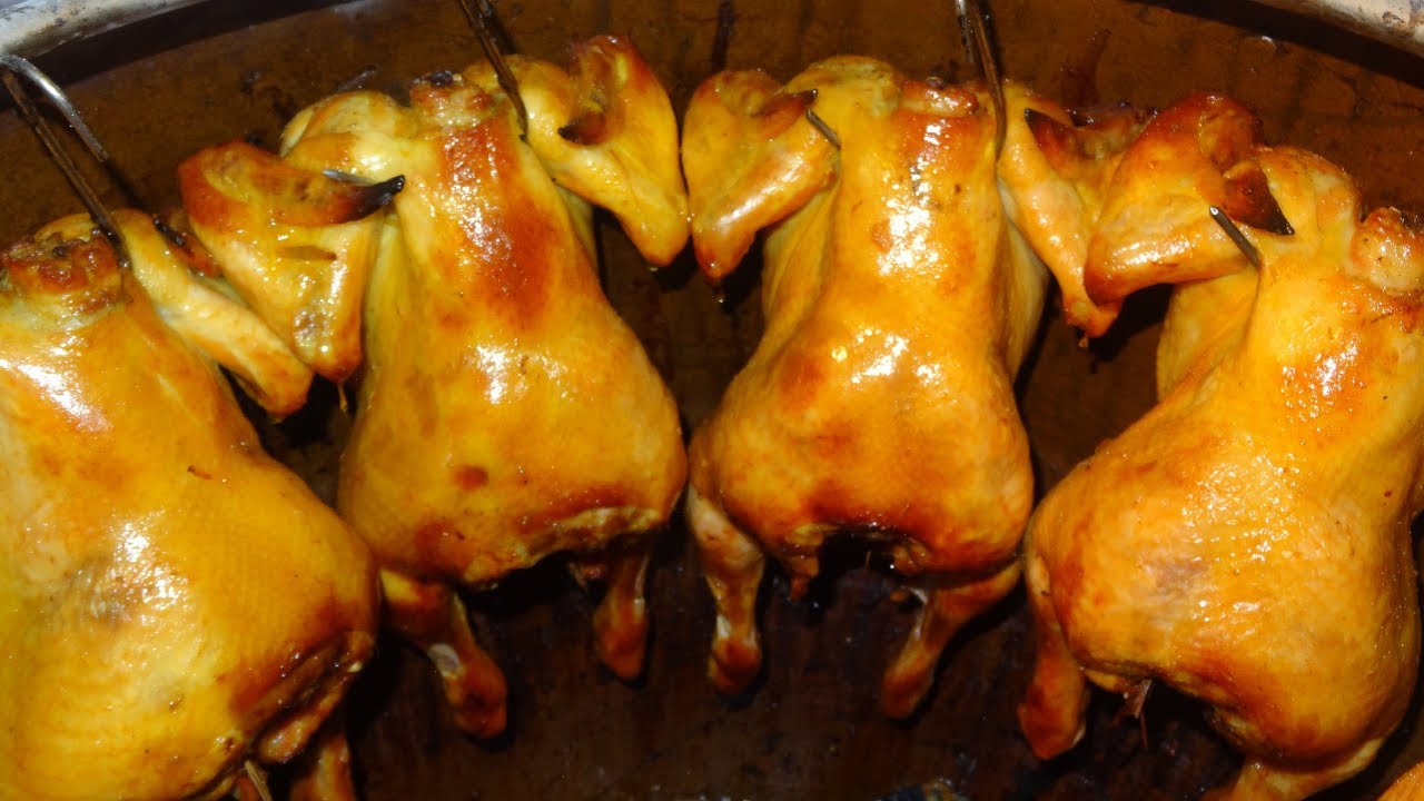 ROTISSERIE CHICKEN, AMAZING CHARCOAL OVEN, HUGE ROAST CHICKEN IN CHARCOAL OVEN, STREET FOOD