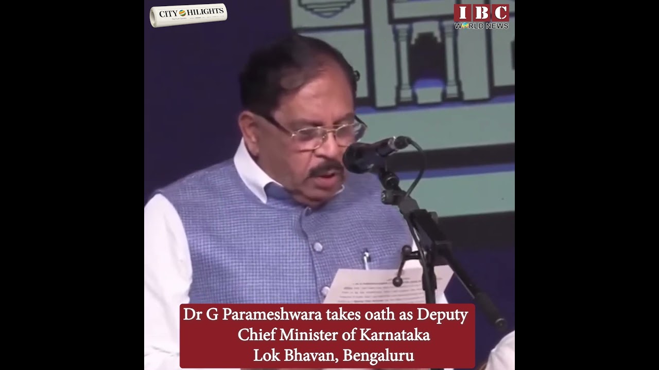 Dr.G Parameshwara takes oath as Deputy Chief Minister of Karnataka. 📍Lok Bhavan, Bengaluru