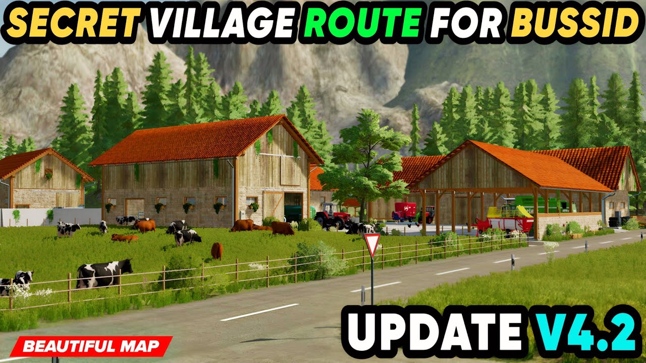BUSSID V4.2 !! Secret Village Route For Bus Simulator Indonesia || Hidden Place In Bussid ||