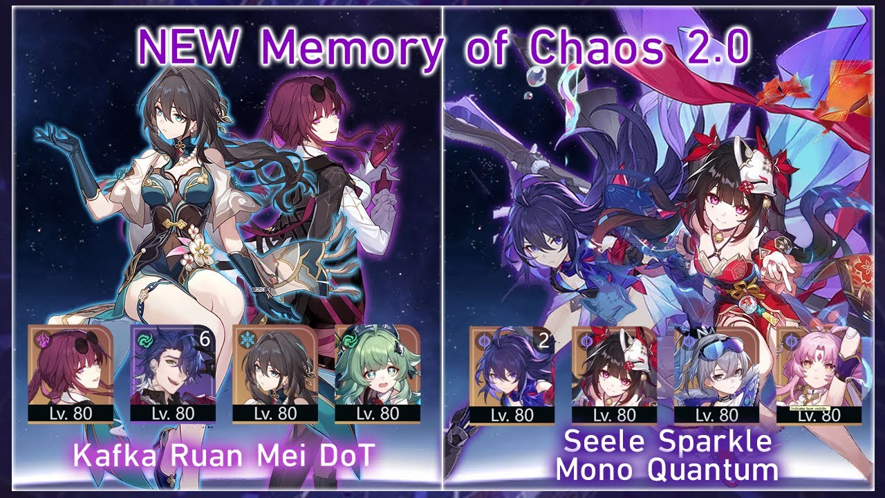Kafka Ruan Mei DoT & E2 Seele Sparkle Mono Quantum - [HSR] NEW Memory of Chaos 2.0 Stage 12