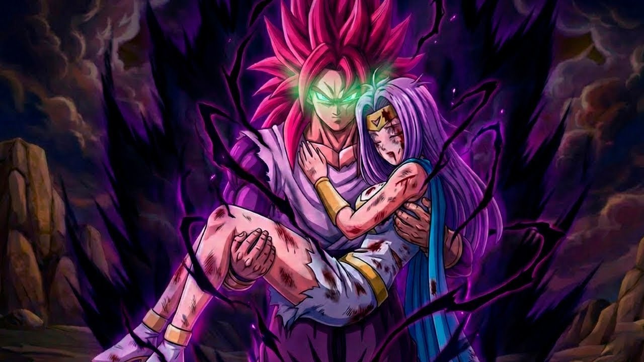 Goku desbloquea el poder del Dios Demonio Saiyan y con este poder derrota a los dioses sagrados 