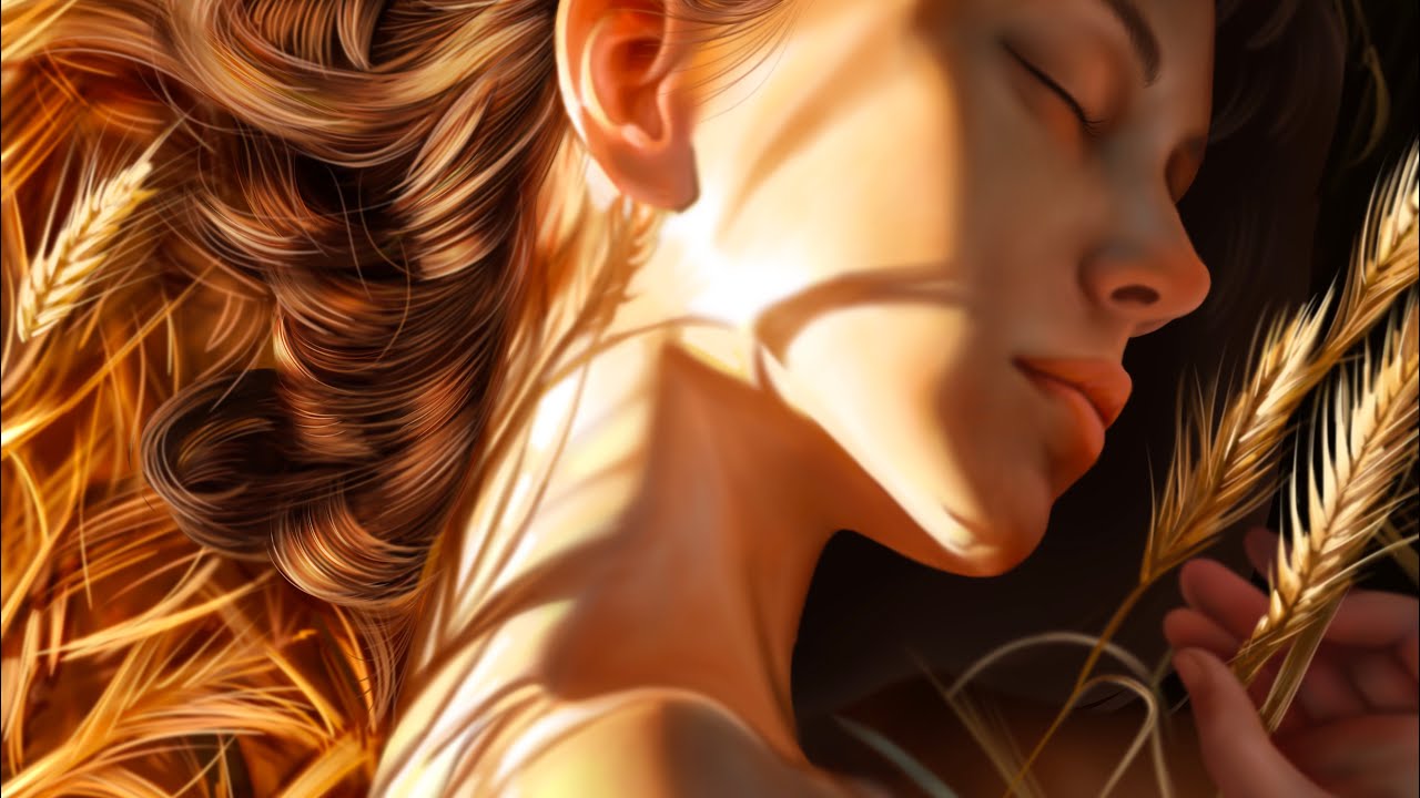 Procreate digital painting - Dreaming in the Field