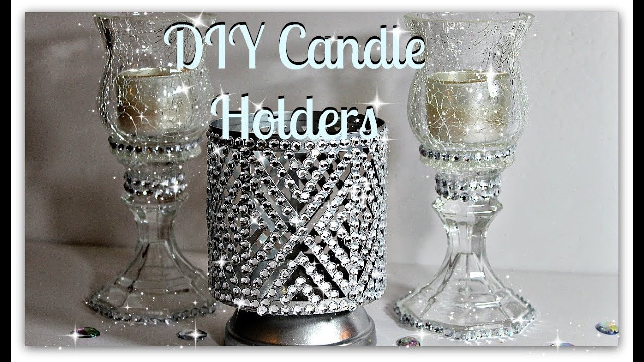 🍂💎🍂Bath And Body Works Inspired Candle Holders🍃💎🍃||Dollar Tree Bling DIY Candle Holder🍂💎🍂