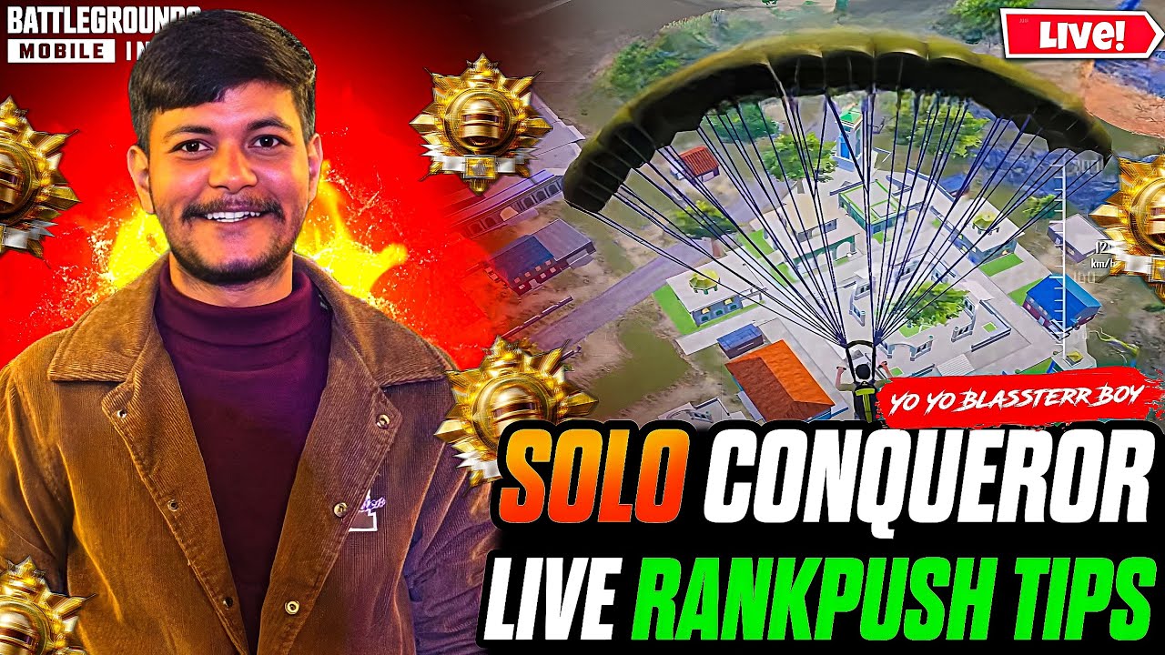 SOLO CONQUEROR LIVE RANK PUSH TIPS/TRICKS @blassterr  LIVE RANK PUSH SOLO FPP/TPP
