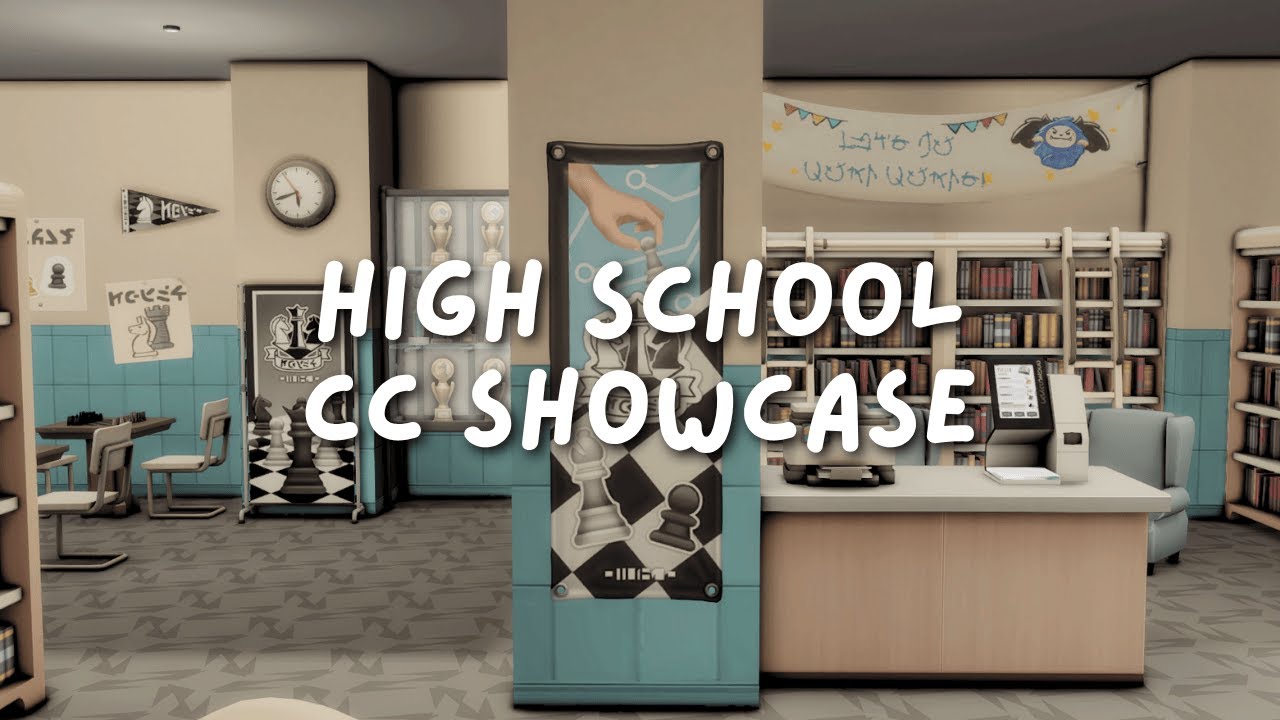 high school cc essentials | sims 4 cc showcase + lot download