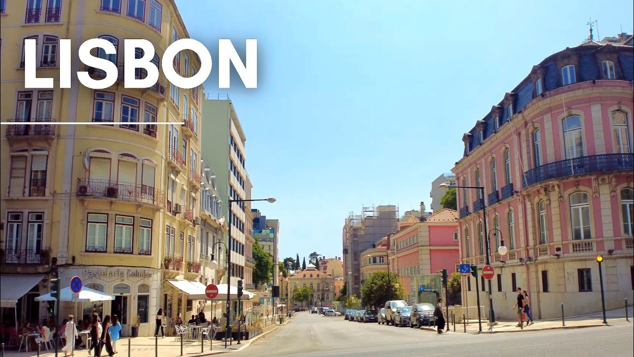 Lisbon Walking Tour 4K | Marquês de Pombal & City Center | Lisbon PORTUGAL