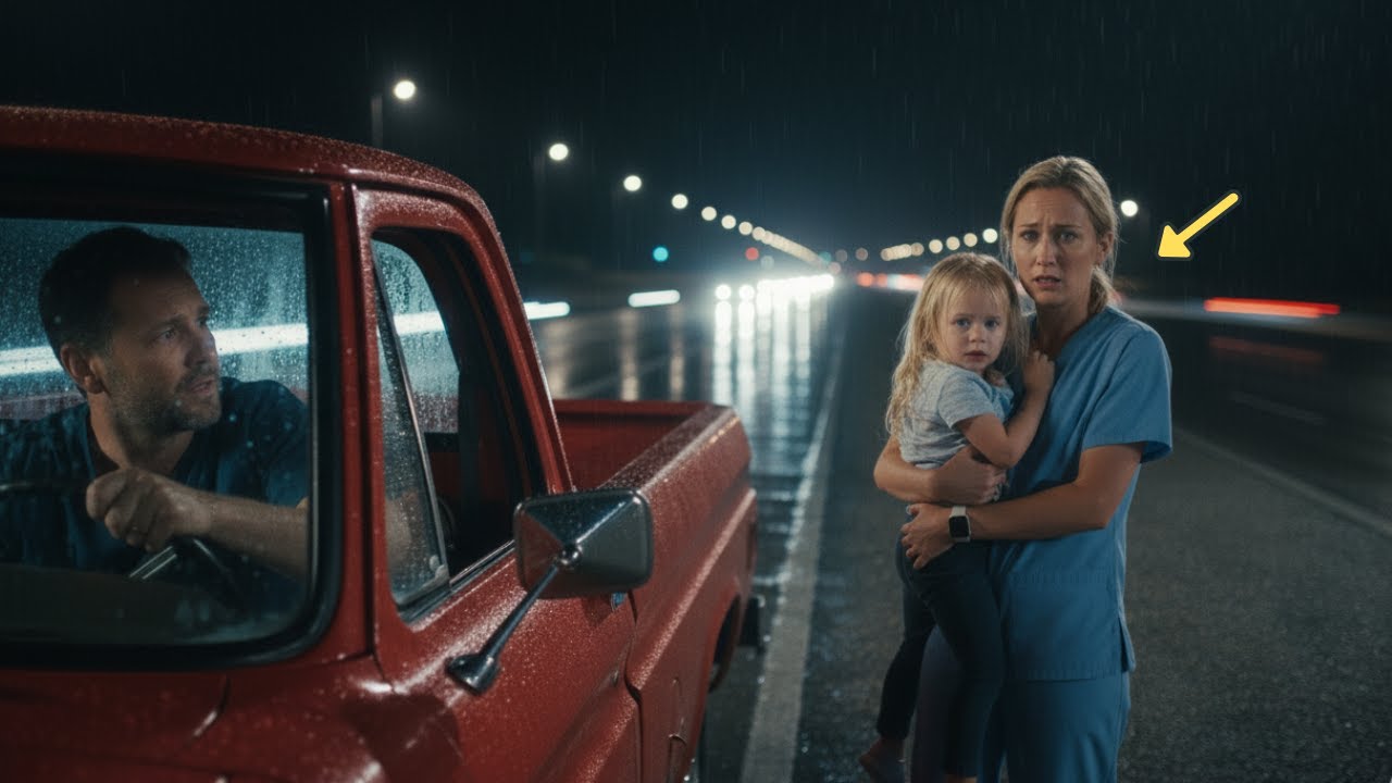 Single Dad Stops for a Crying Nurse and Her Child in the Rain — What Followed Changed Everything