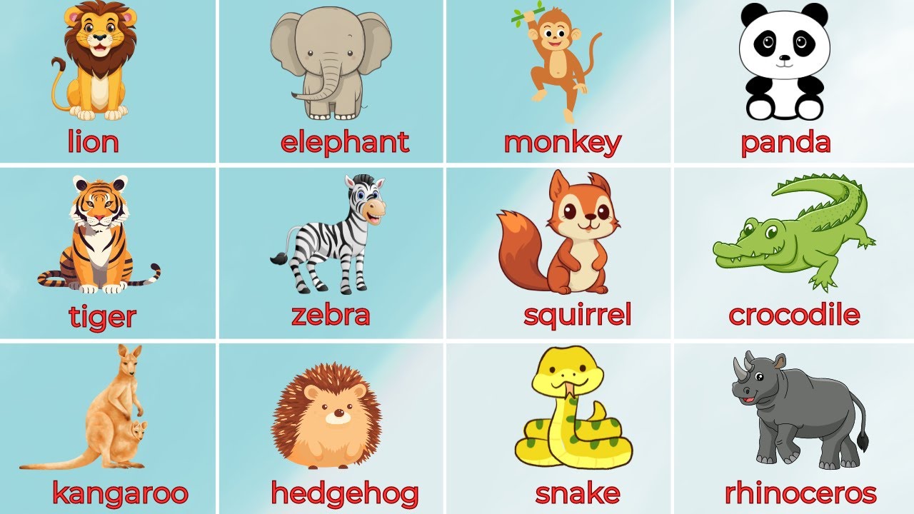 🐯 Dạy B&eacute; Học Tiếng Anh Động Vật Hoang D&atilde; | Wild Animals for Kids 🦁 | Oh Vui Kids