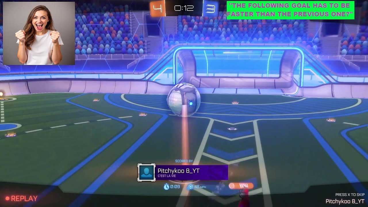 Rocket League - But The Following Goal Has to Be Faster Than The Previous One!