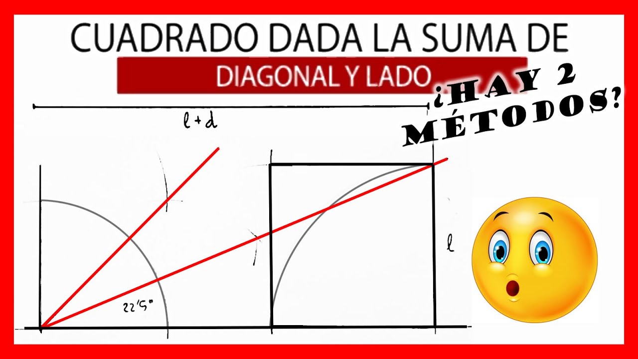 ⬛ CUADRADO dada la suma de la DIAGONAL y el LADO 💥 Nuevo e impresiónate método