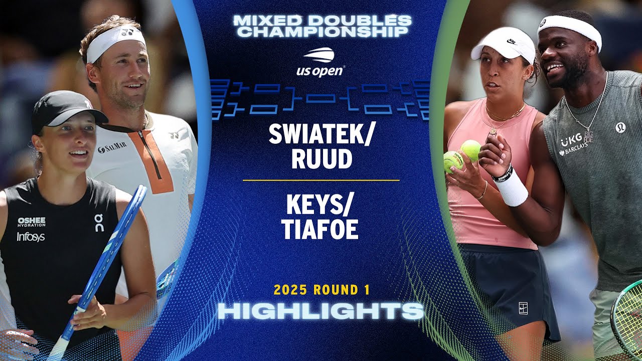 Ruud/Swiatek vs. Tiafoe/Keys Highlights | 2025 US Open Round 1