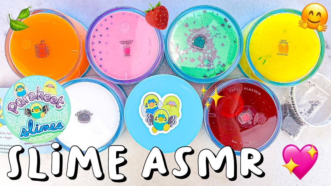 SATISFYING SLIME ASMR | $120 Parakeet Slimes Unboxing