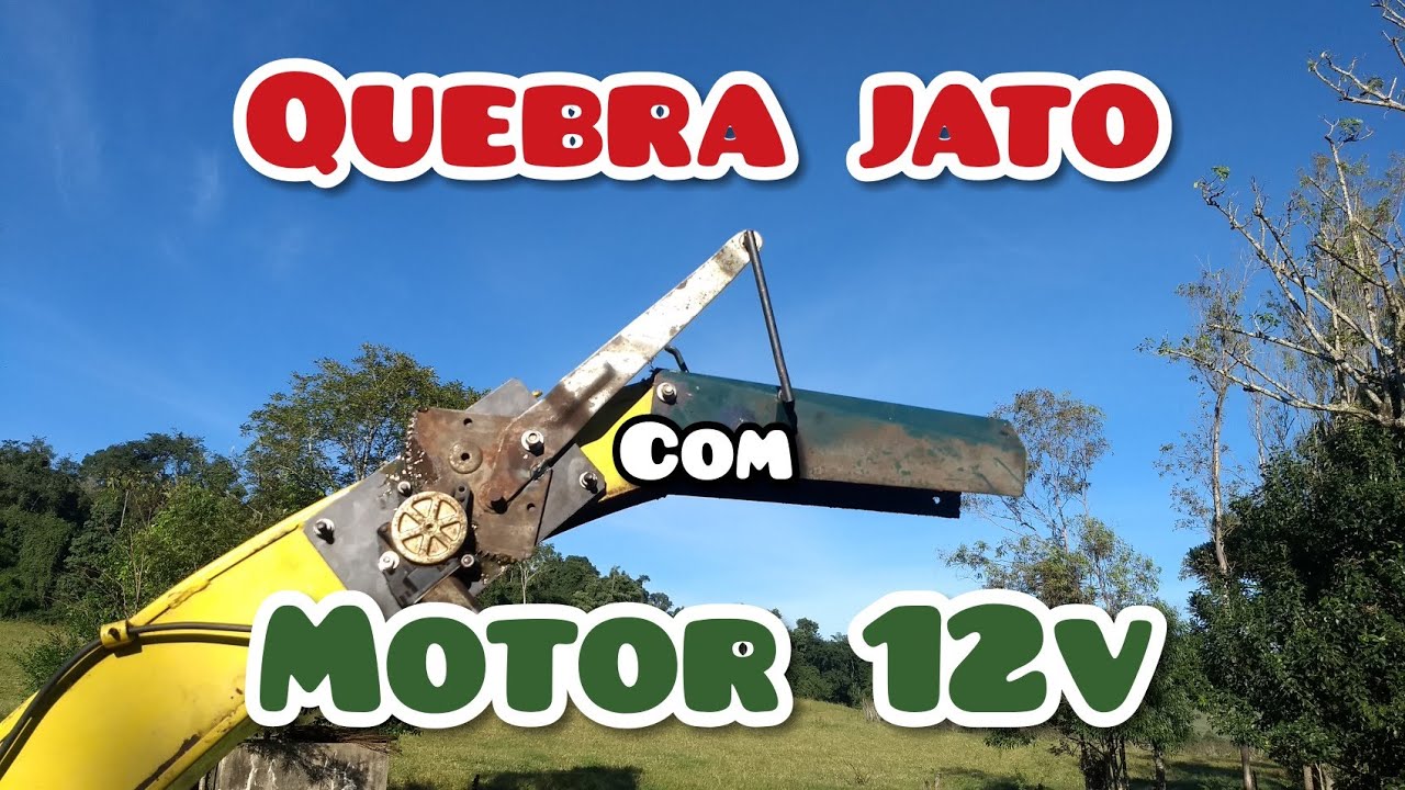 Quebra-jato elétrico feito com máquina de vidro de carro.