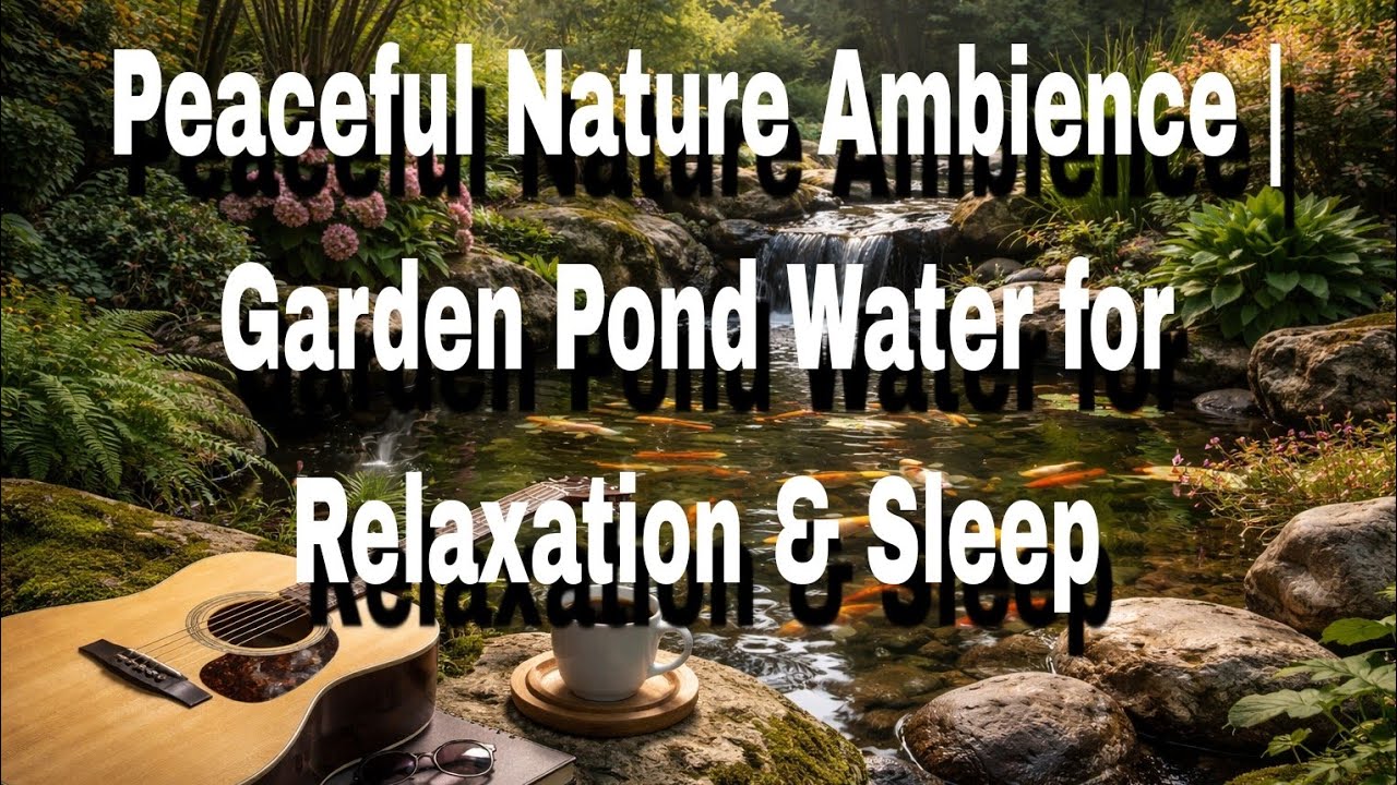 Peaceful Nature Ambience | Garden Pond Water for Relaxation & Sleep