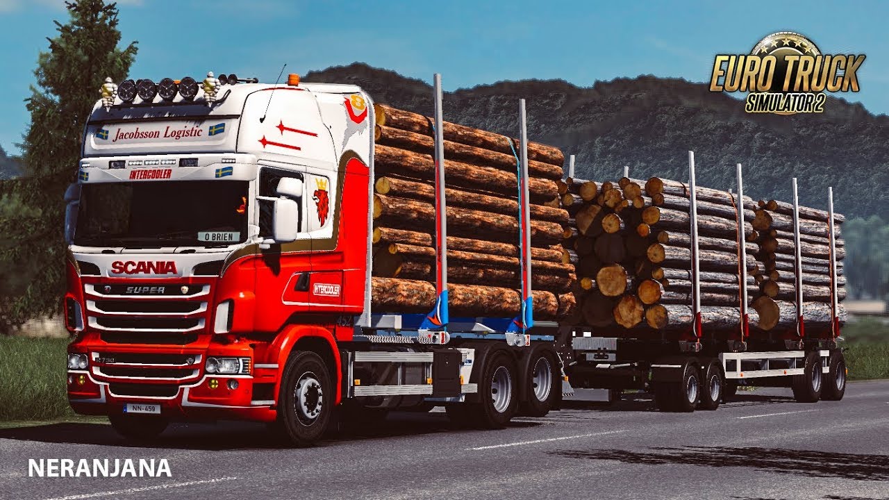 ETS 2 Mod | Scania RJL Timber/Holz Addon + JYKI Timber Trailer 1.3.3 ETS 2 [1.34]