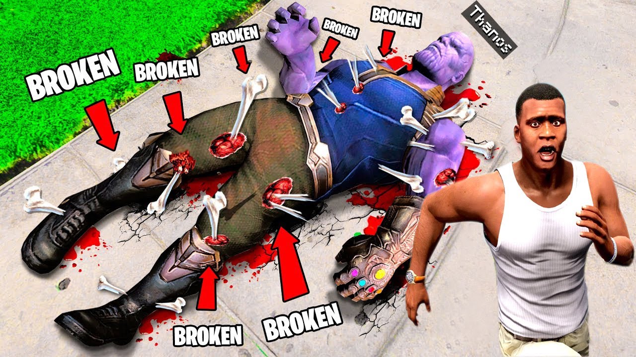 I Break EVERY BONE of THANOS in GTA5 | GTA5 AVENGERS