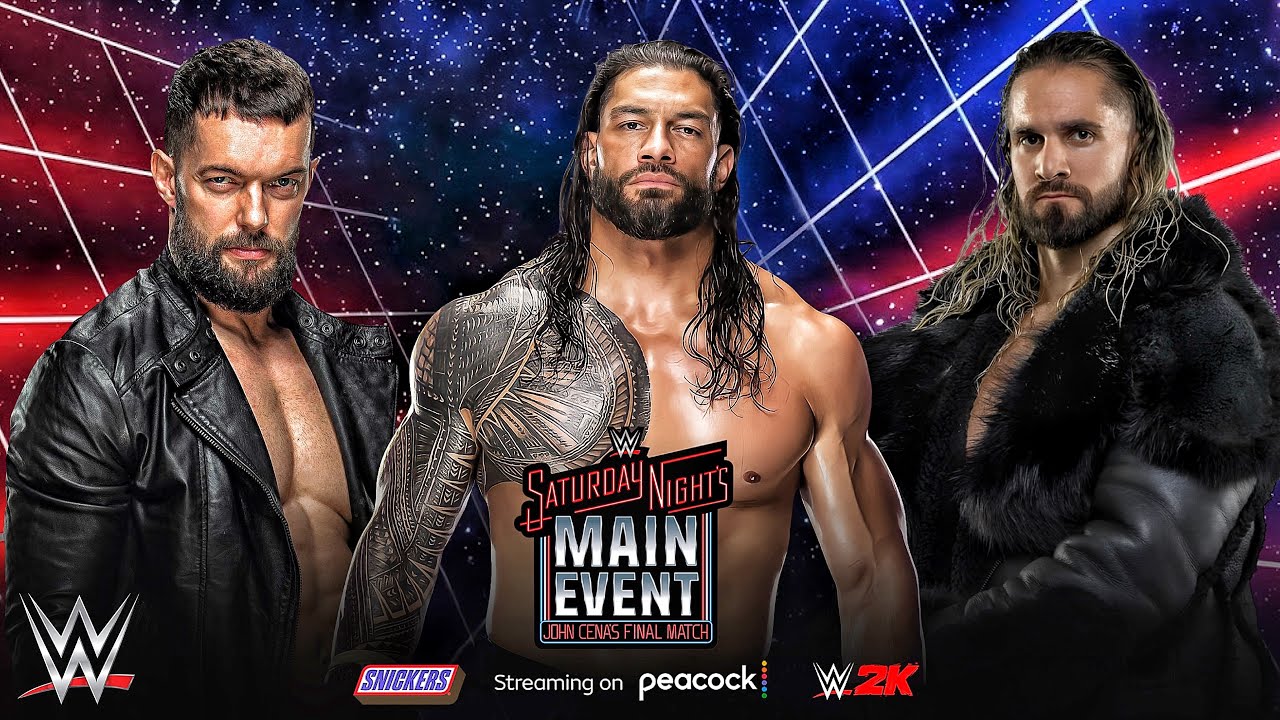 Finn Balor Vs Roman Reigns Vs Seth Rollins - Extreme Rules Match At Saturday Night Main Event