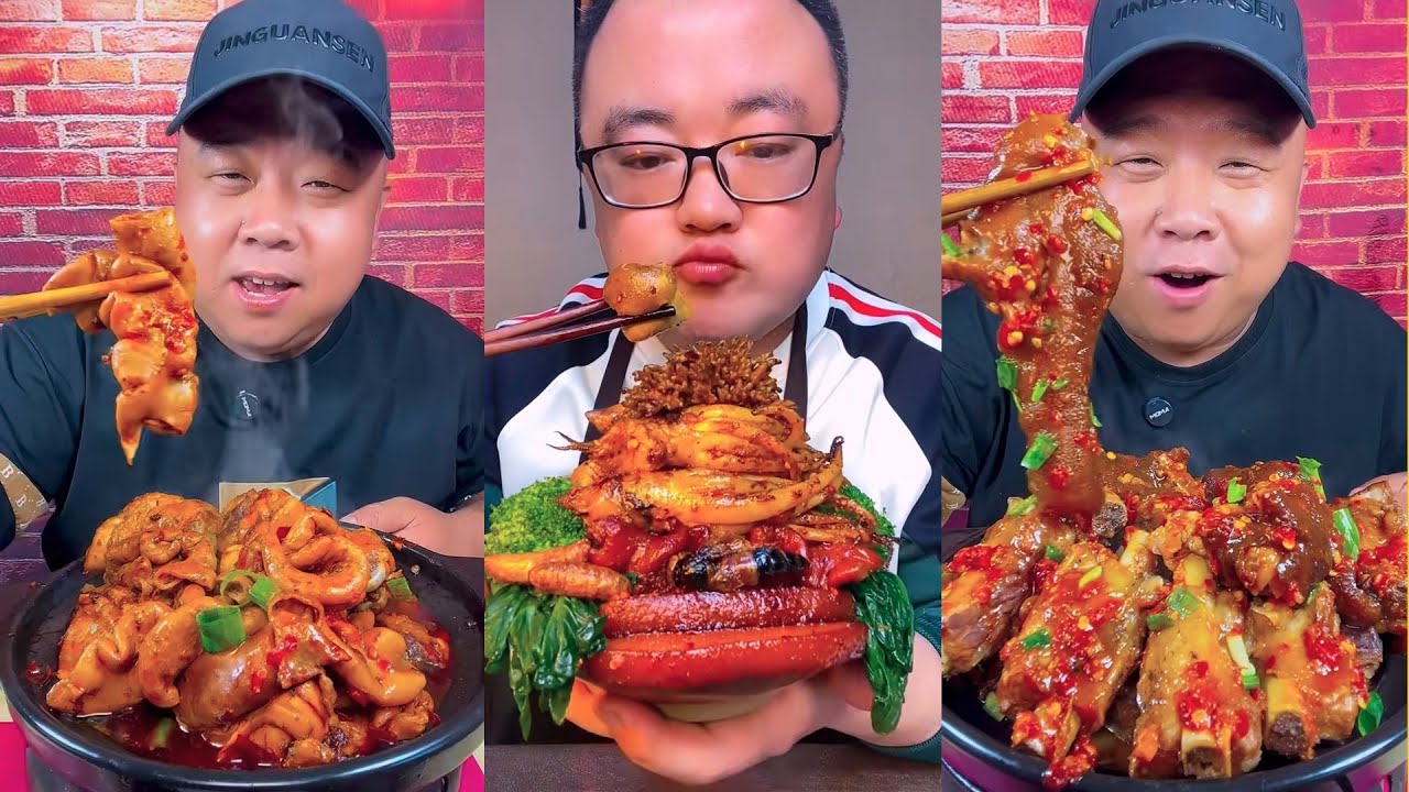 Eat pork chops, pork ribs, and pork intestines that are delicious.#pork #food #mukbang #eat #eating 
