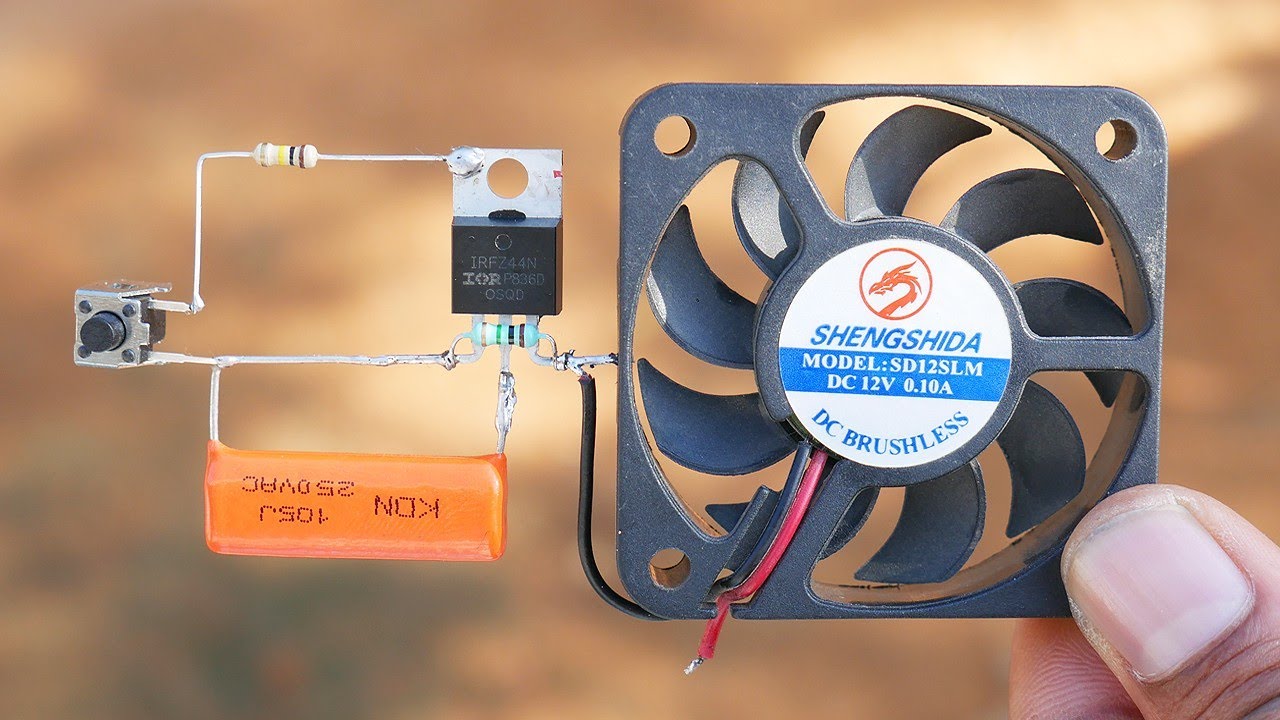 Awesome Idea With DC Motor, IRFZ44 Mosfet | Smooth Start 12v DC Motor