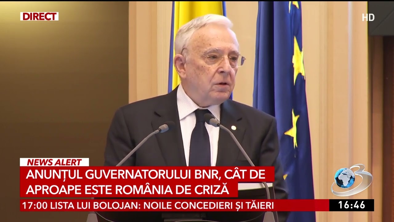 Anunțul Guvernatorului BNR după intrarea României în recesiune tehnică
