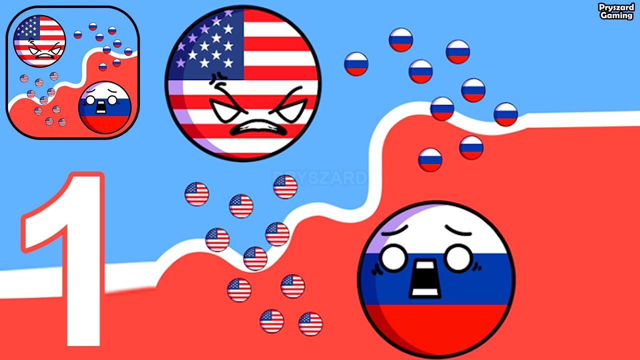Country Balls: World Battle - Gameplay Walkthrough Part 1 Red Ball Country Balls War Commander