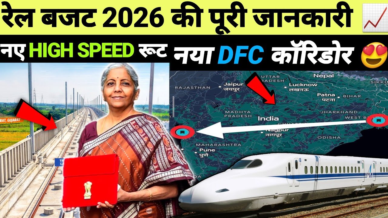 RAIL BUDGET 2026 FULL INFORMATION EXPLAINED 😍 NEW DFC CORRIDOR NEW HSR CORRIDOR आ गए 🇮🇳