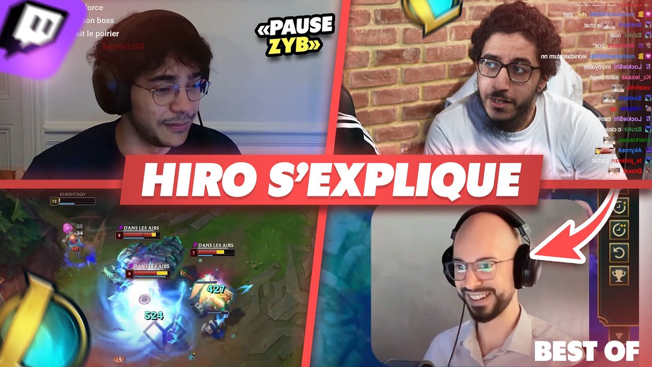 HIRO S'EXPLIQUE SUR SA PAUSE AVEC ZYB - Best Of LoL #1282 Réactions