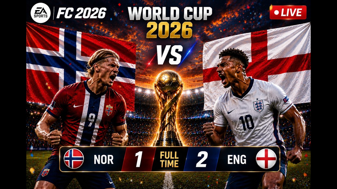 Norway vs England Live | FIFA World Cup 2026 | Full Match Streaming |Video Game Simulation #fifa2026