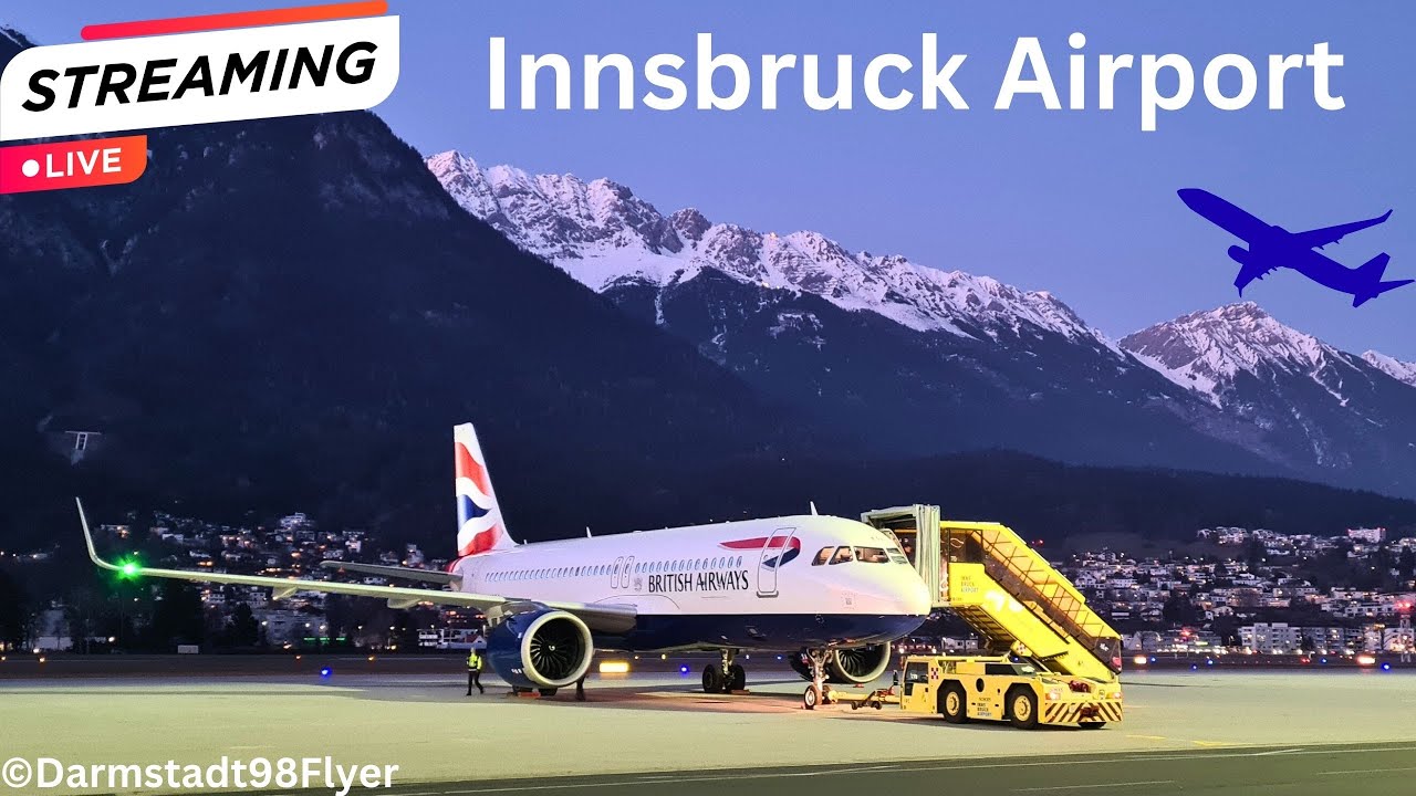 ✈️Innsbruck Airport Live | 🚒🔥🔥Feuer Nordkette | #d98flyer #innsbruck #planespotting #waldbrand