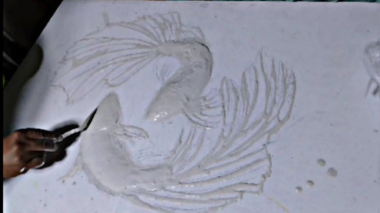 ARTWORK BETTA FISH PUTTY DESIGN Part 1 #arts #painting