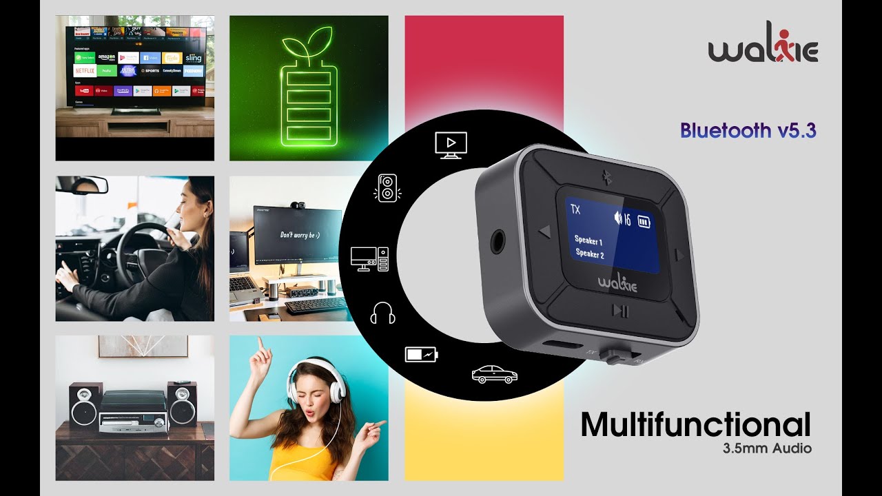 Walkie Bluetooth Transmitter Receiver I V5.3 Bluetooth Transmitter Receiver I Walkie CB-BT34