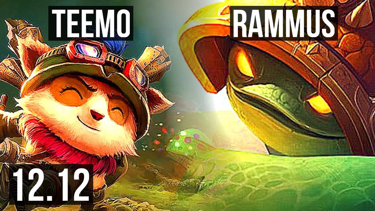 TEEMO vs RAMMUS (TOP) | Rank 4 Teemo, 2/0/3, 400+ games | KR Master | 12.12
