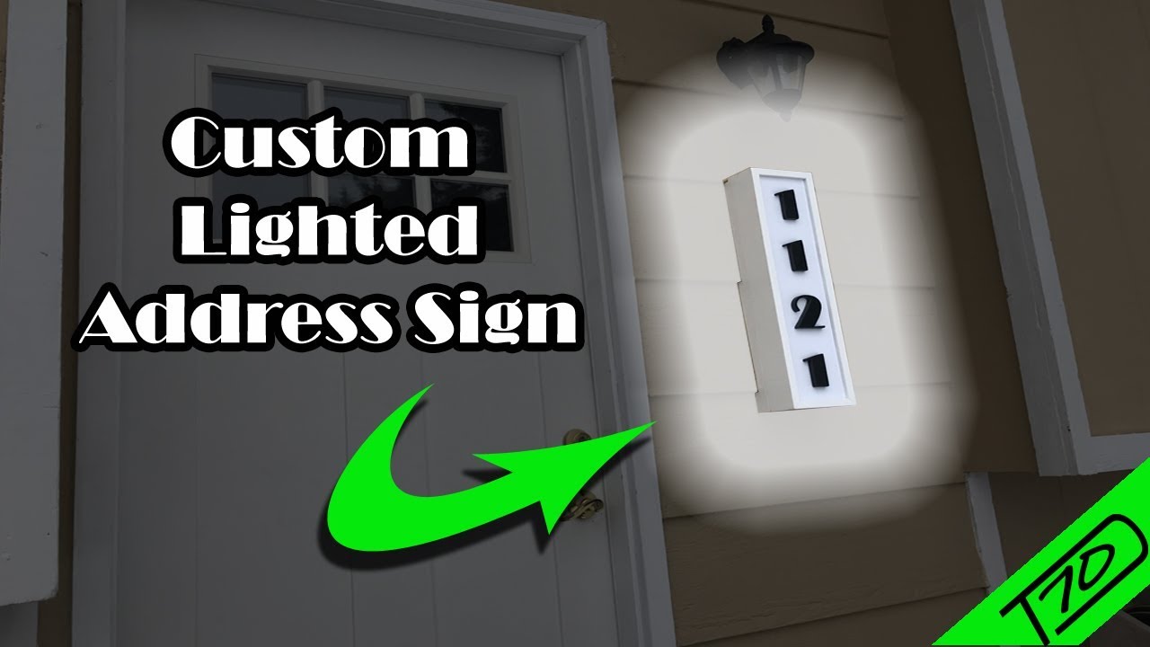 Custom Lighted Address Sign Build