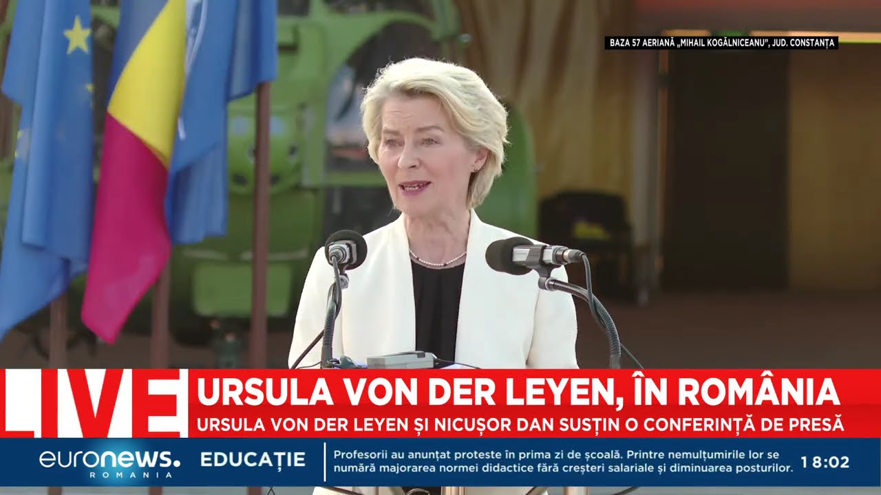 Ursula von der Leyen în România: „Voi ajutați să ținem Europa sigură”
