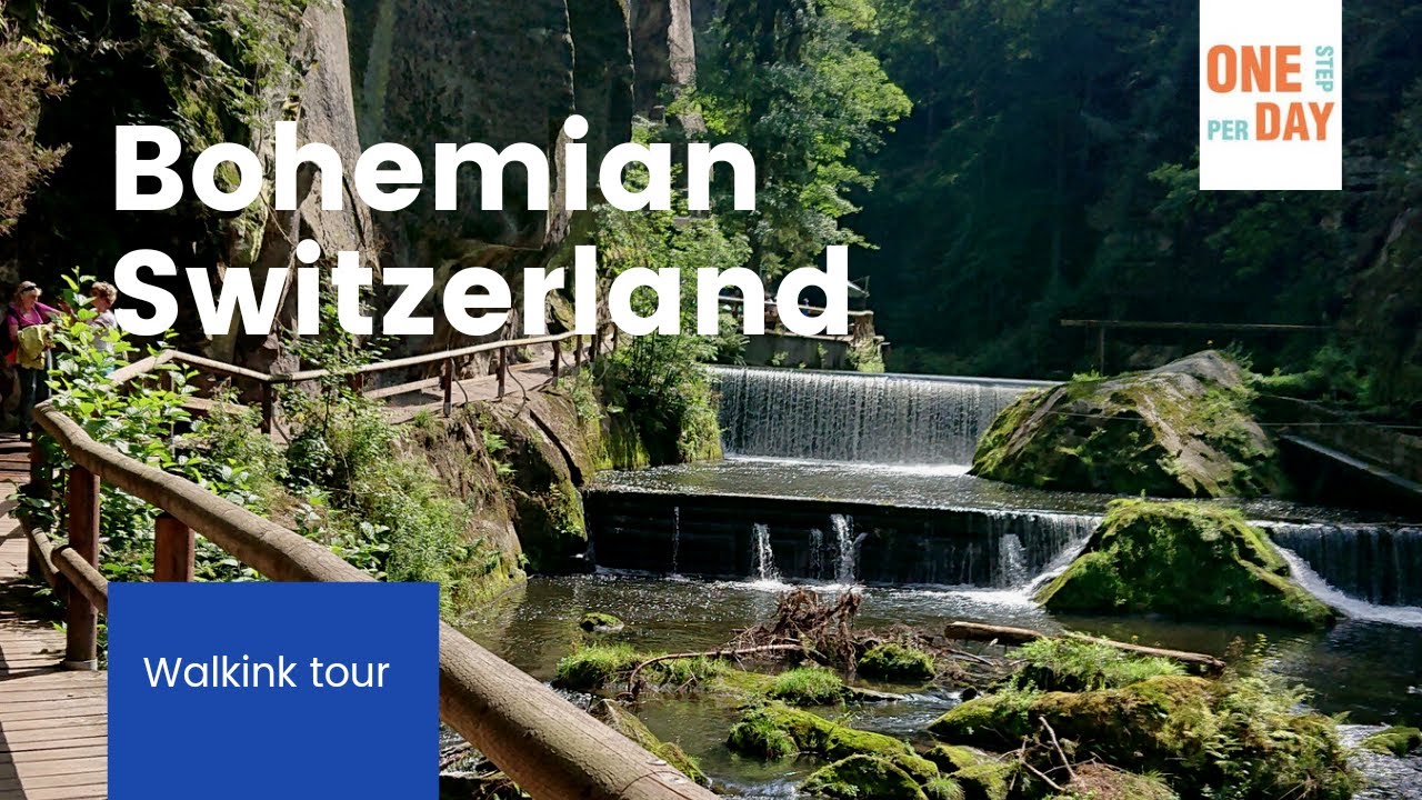 [4K] CZECH BOHEMIAN SWITZERLAND Walking Tour - Treadmill Workout Video
