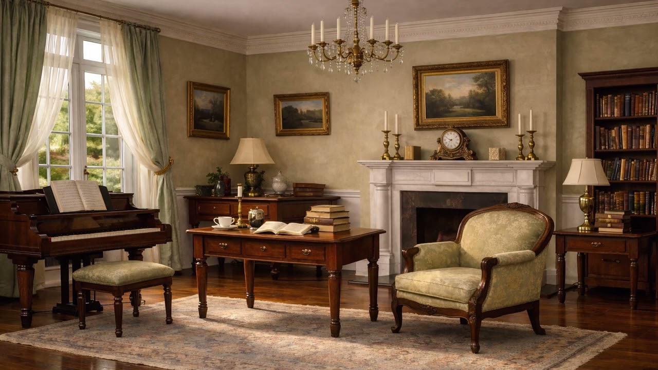 Regency England Drawing Room Soundscape | Pride and Prejudice–Inspired Ambience (1 Hour)