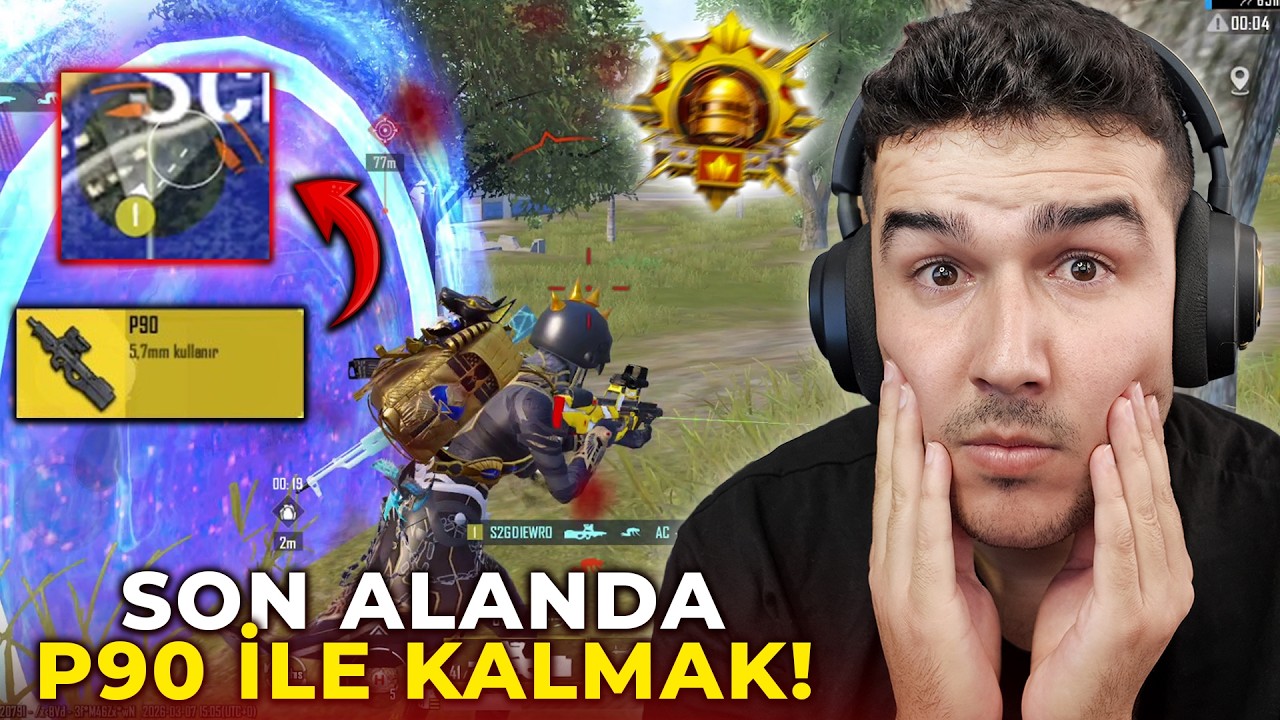 FATİH LİGİNDE SADECE P90 İLE SONA KALMAK! PUBG MOBILE ONE MAN SQUAD