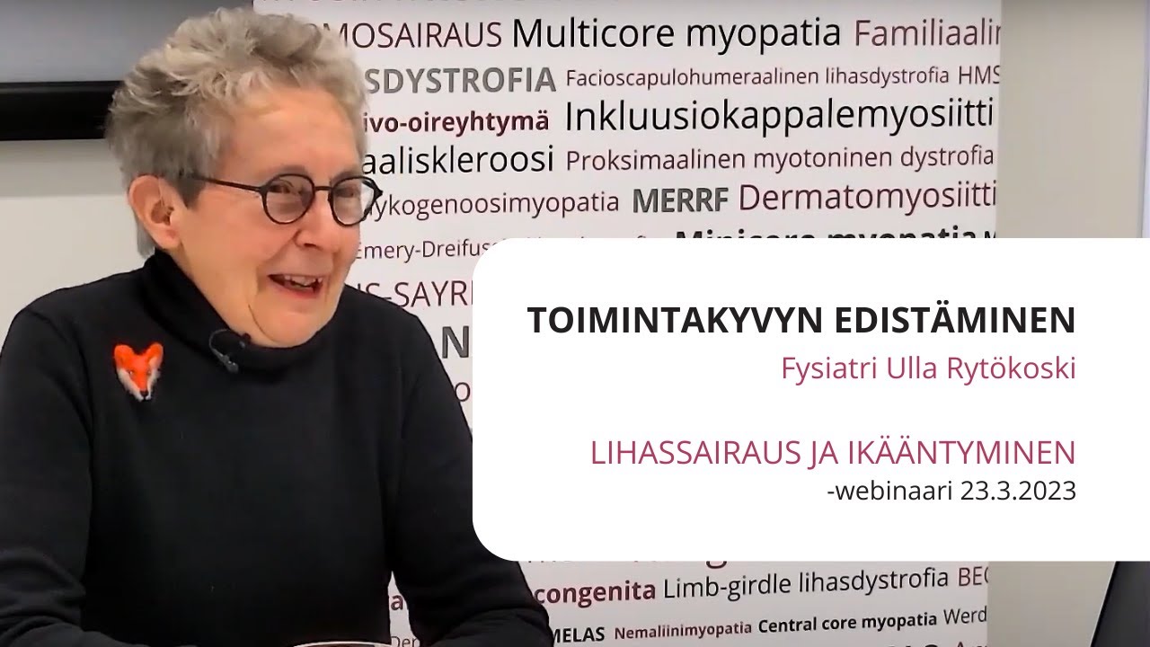 Toimintakyvyn edellytykset - ylläpitäminen ja edistäminen | Fysiatri Ulla Rytökoski