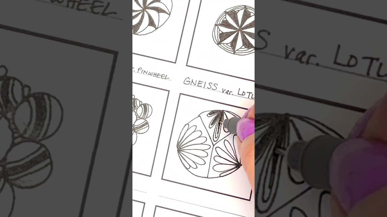 Tangle it up:  How to draw Kuke - A Beginner-Friendly Tangle Pattern #shorts