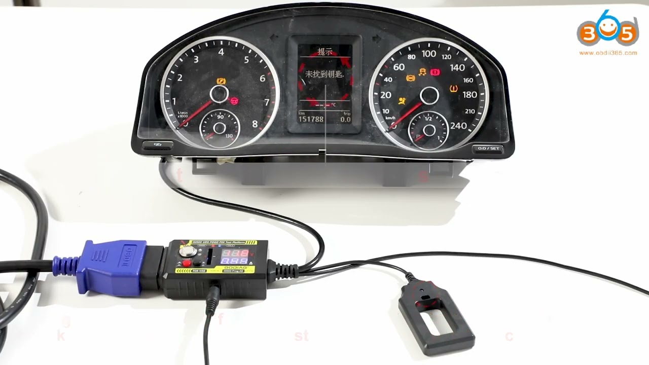 How to use Autel IM608 with Godiag GT110 VW IMMO4 Test Platform- OBDII365